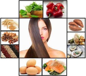 Alimentos naturales para el cabello